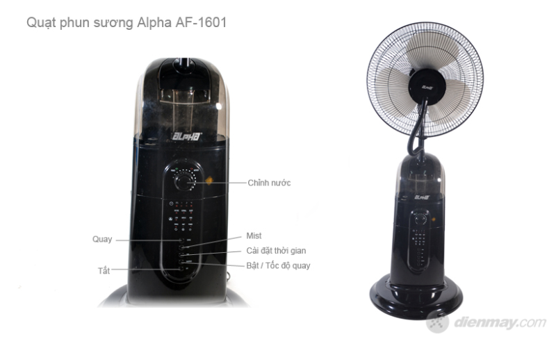 Quạt phun sương Alpha AF-1601