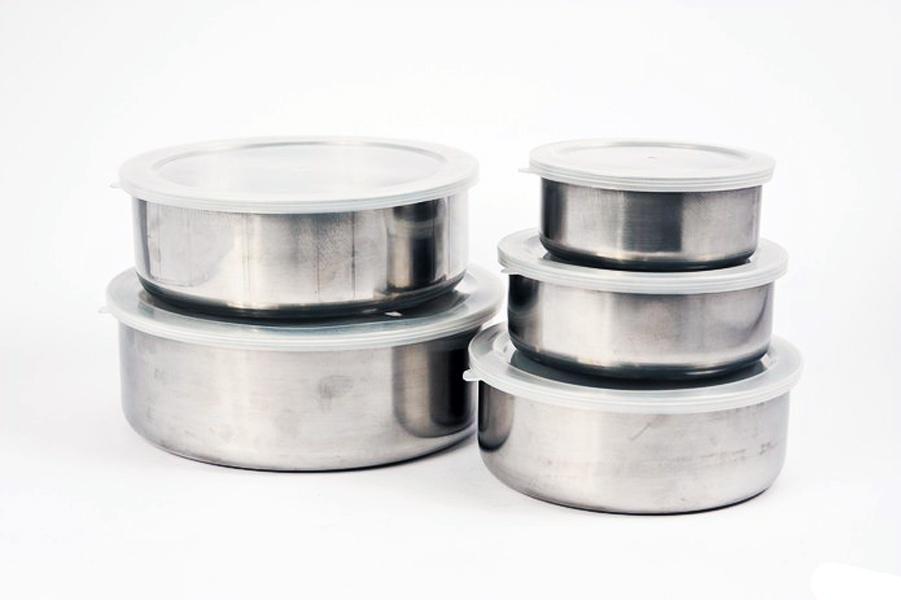 Bộ thố 5 cái Inox có nắp đậy IN.13-007