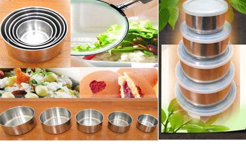 Bộ thố 5 cái Inox có nắp đậy IN.13-007