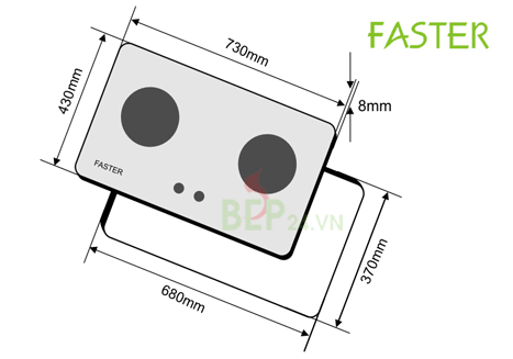 Bếp gas âm hồng ngoại Faster FS-261S