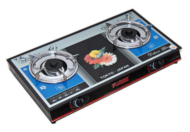 Bếp gas đôi Mặt kiếng Fujishi FU-180A-iN - Chén nhôm