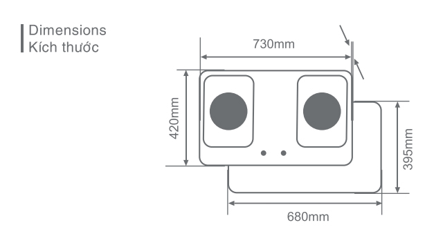 Bếp hồng ngoại đôi Taka TK-R02C