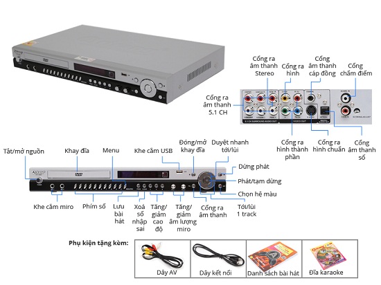 Mua Đầu DVD Karaoke Arirang AR-36M