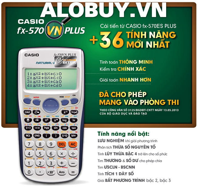 Máy tính casio fx-570vn plus mới nhất