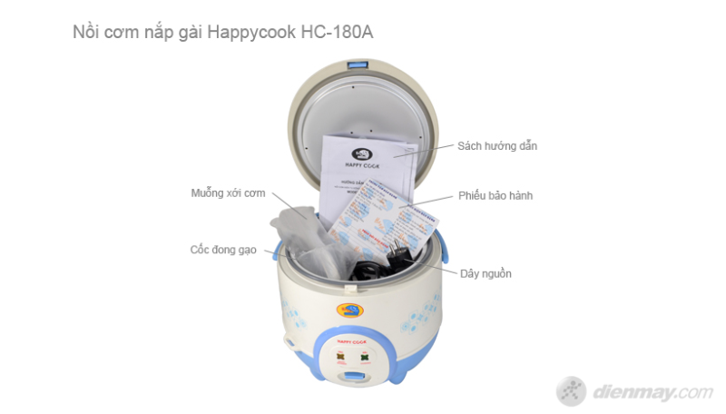 Nồi cơm điện HAPPY COOK HC-180A (1.8L)