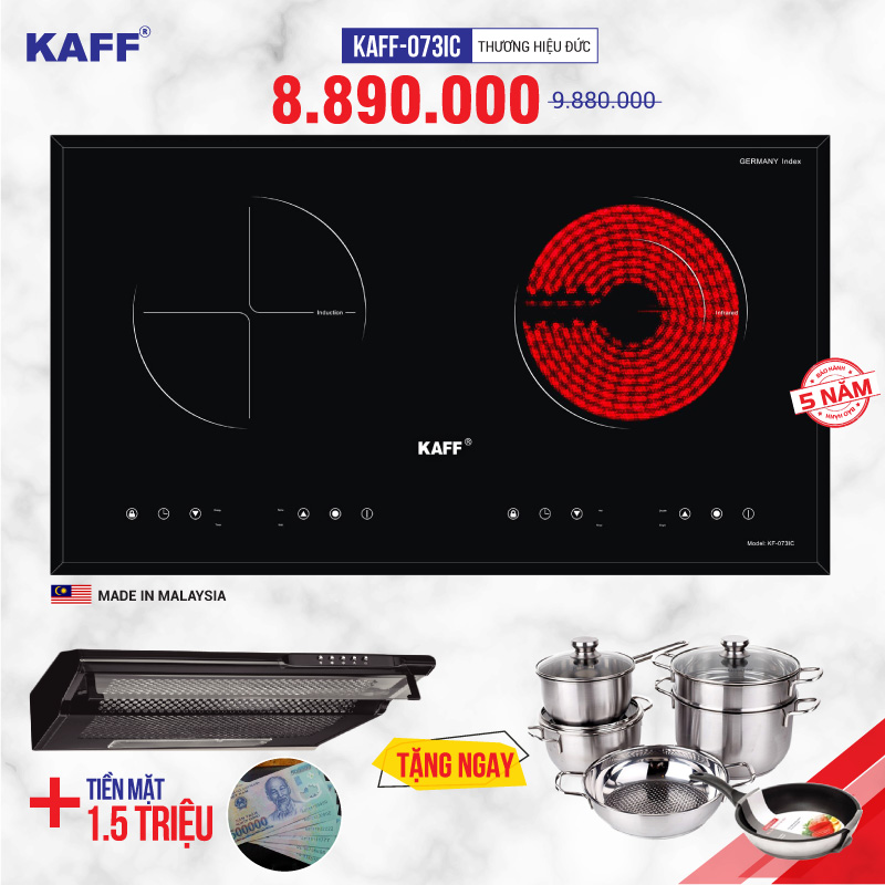 Bếp điện từ đôi, 3 lò KAFF ( Made in Malaysia & Germany) mở bán khuyến mãi