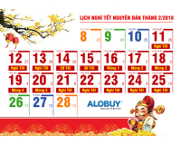 Thông báo lịch nghỉ tết Nguyên Đán Xuân Mậu Tuất 2018 ALOBUY Việt Nam