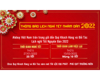 Thông báo lịch nghỉ tết Nguyên Đán Xuân Nhâm Dần 2022 ALOBUY Việt Nam