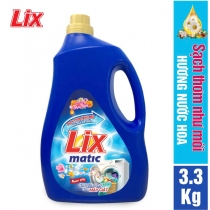 Nước giặt Lix Matic hương nước hoa 3.3Kg - Dùng cho máy giặt cửa trước - NGM03