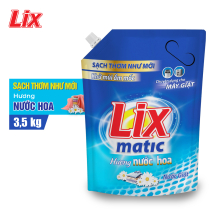 Nước giặt Lix matic hương nước hoa 3.5kg NGM42 - Dùng cho máy giặt cửa trước