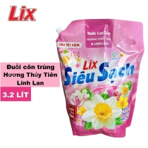 Nước Lau Sàn LIX TÚI 3.2 Lít - Hương Thủy Tiên và Linh Lan - Mã 15302