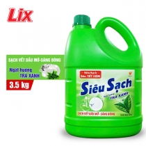 Nước Rửa Chén LIX 3.5KG Siêu Sạch Hương Trà Xanh N8117