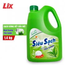 Nước Rửa Chén LIX Siêu Sạch Hương Trà Xanh CHAI 1.4KG - Mã N8120