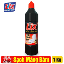 Nước tẩy toilet Lix 1Kg - Đậm đặc x2, Sạch mảng bám - NTD01