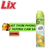 Xịt Thơm Phòng LIX Hương Cam Sả Chai 280ml - Mã 00401
