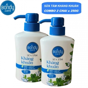 COMBO 2 CHAI Sữa Tắm Kháng Khuẩn BONDY CARE Tinh Dầu Bạc Hà (2 CHAI x 250G) - Mã 2C-Z0812