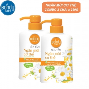 COMBO 2 CHAI Sữa Tắm Ngăn Mùi Cơ Thế BONDY CARE Tinh Dầu Hoa Cúc La Mã (2 CHAI x 250G) - Mã 2C-Z0913
