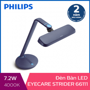 Đèn bàn Philips LED EyeCare Strider 66111 7.2W (Xanh)
