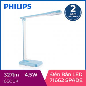 Đèn bàn Philips LED Spade 71662 4.5W (Xanh dương)