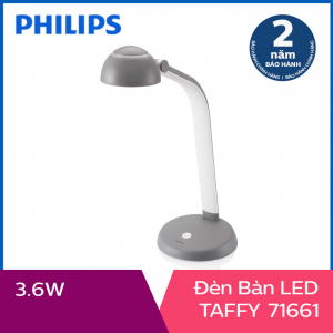 Đèn bàn Philips LED Taffy 3.6W (Xám đậm)