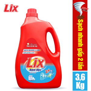 Nước giặt Lix đậm đặc hương hoa 3.6Kg - Tẩy sạch cực mạnh vết bẩn
