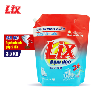 Nước giặt Lix đậm đặc hương hoa Túi 3.5Kg - Tẩy sạch cực mạnh vết bẩn - NG350