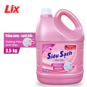 Nước giặt Lix hương hoa Anh Đào 3.5Kg - Tẩy sạch cực mạnh vết bẩn N2501