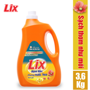 Nước giặt Lix hương nước hoa 3.6Kg - Tẩy sạch cực mạnh vết bẩn