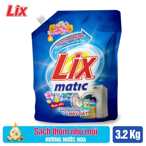 Nước giặt Lix matic hương nước hoa 3.2kg NGM04 - Dùng cho máy giặt cửa trước
