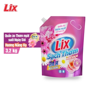 Nước giặt Lix sạch thơm hương nắng hạ Túi 3.2kg N7309