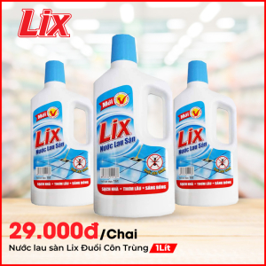 Nước lau sàn Lix đuổi côn trùng 1 lít - Đậm đặc gấp 2 lần - LD115