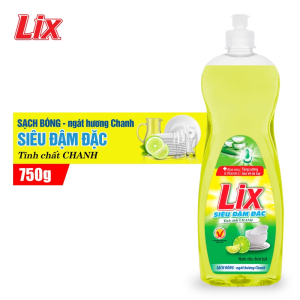 Nước rửa chén Lix siêu đậm đặc hương chanh 750g - N751