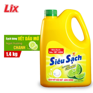 Nước rửa chén Lix siêu sạch hương chanh 1.4Kg - NS140