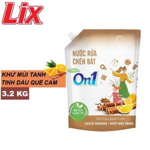 Nước Rửa Chén ON1 Tinh Chất Quế Cam TÚI 3.2KG - Mã 19803