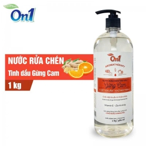Nước Rửa Chén ON1 Tinh Dầu Gừng Cam CHAI 1KG - Mã N5603