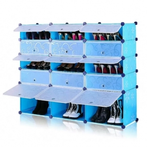 Tủ giày dép nhựa 15 ngăn Tupper Cabinet TC-15BL-W