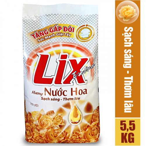 Bột giặt Lix Extra hương nước hoa 5.5Kg - EH055-2