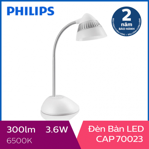 Đèn bàn Philips LED CAP 70023 4.5W (Trắng)