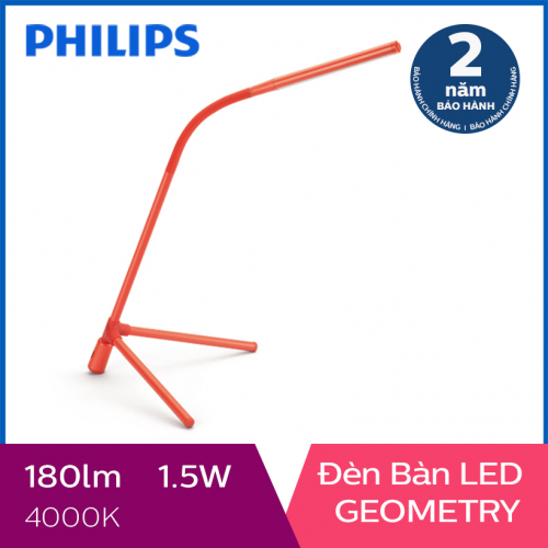 Đèn bàn Philips LED Geometry 66046 1.5W (Đỏ)