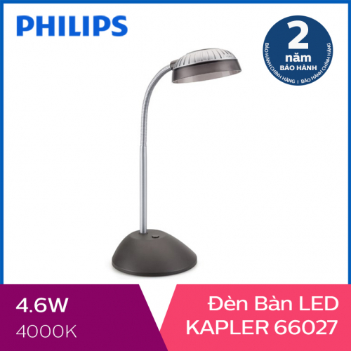 Đèn bàn Philips LED Kapler 66027 4.6W (Xám đậm)