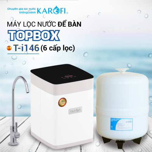 Máy lọc nước RO để bàn, gầm tủ KAROFI TOPBOX T-i146 (6 cấp lọc)