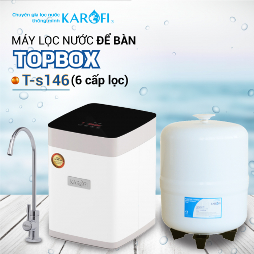 Máy lọc nước RO để bàn, gầm tủ KAROFI TOPBOX T-s146 (6 cấp lọc)