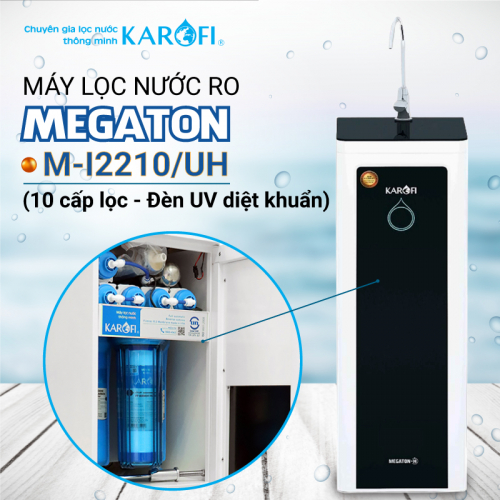 Máy lọc nước RO KAROFI MEGATON M-I2210/UH (10 cấp lọc - Đèn UV diệt khuẩn)