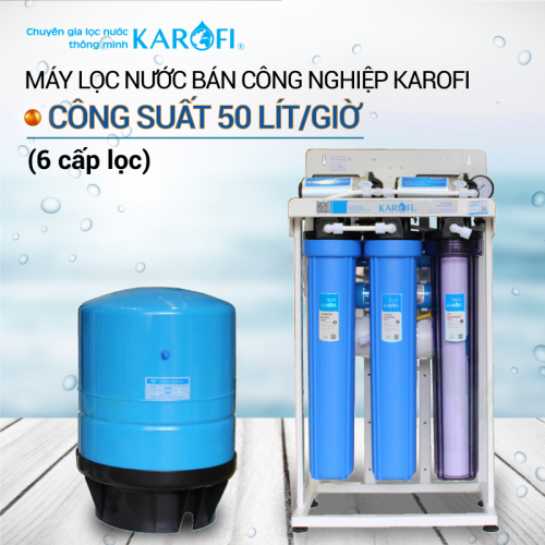Máy lọc nước RO không tủ bán công nghiệp KAROFI KT-KB50 (6 cấp lọc)