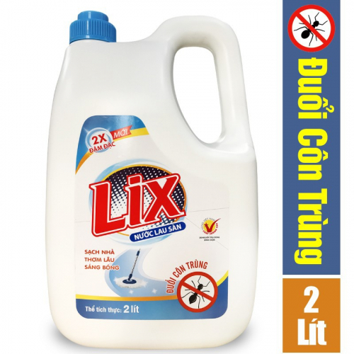 Nước lau sàn Lix đuổi côn trùng 2 lít - Đậm đặc gấp 2 lần - NLS2-1