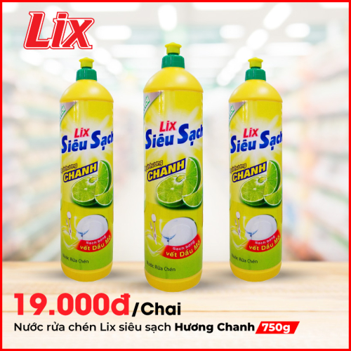 Nước rửa chén Lix siêu sạch hương chanh 750g - NS751