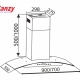 Máy hút mùi bếp kính cong cảm ứng 9 tất CANZY CZ-0390-1