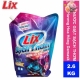 Nước Giặt LIX Sạch Thơm TÚI 2.6 KG - Hương Hoa Hồng Damask - Mã 18401-1